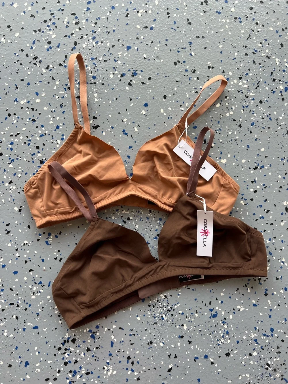 NWT Cosabella Free Cut Micro Tall Triangle Bralette 2-Pack Size S Uno Tre
